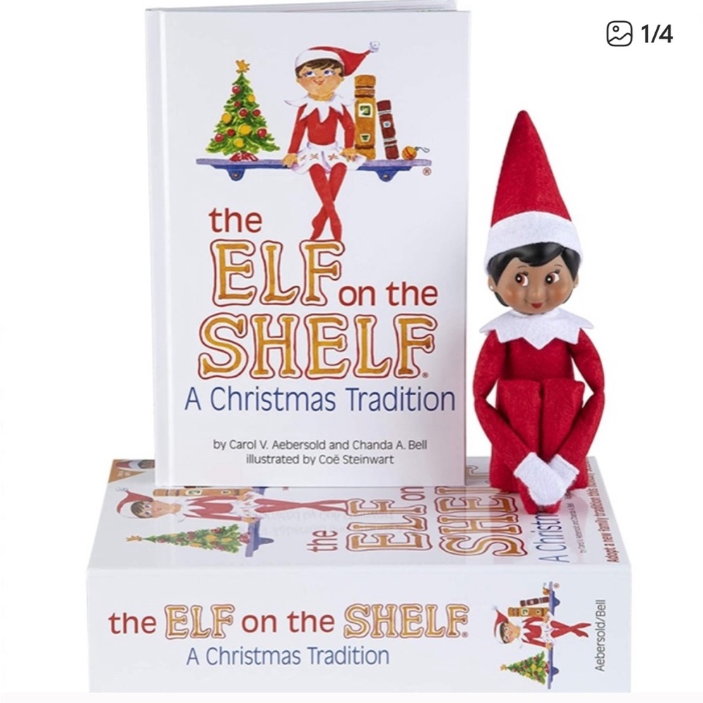 NIB Elf On The Shelf Dark Skinned GIRL Doll & Book